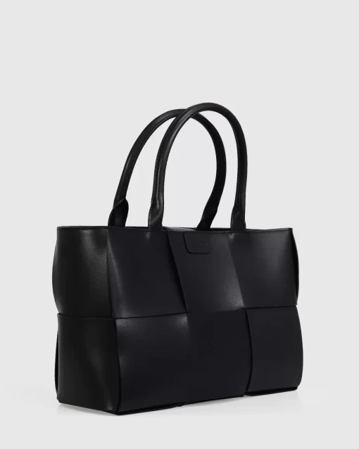 Belle & Bloom Long Way Home Woven Tote - Black Store