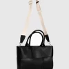 Belle & Bloom Long Way Home Woven Tote - Black Store