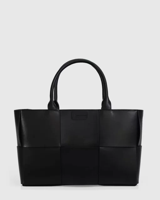 Belle & Bloom Long Way Home Woven Tote - Black Store