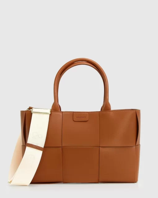 Belle & Bloom Long Way Home Woven Tote - Camel Sale