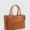 Belle & Bloom Long Way Home Woven Tote - Camel Sale