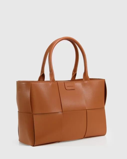 Belle & Bloom Long Way Home Woven Tote - Camel Sale