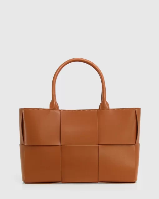 Belle & Bloom Long Way Home Woven Tote - Camel Sale