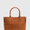 Belle & Bloom Long Way Home Woven Tote - Camel Sale