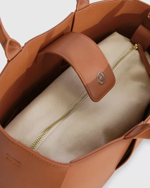 Belle & Bloom Long Way Home Woven Tote - Camel Sale