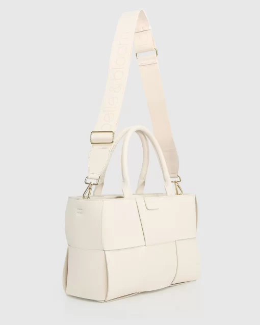 Belle & Bloom Long Way Home Woven Tote - Cream Best Sale