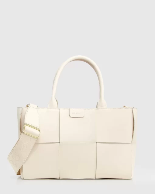 Belle & Bloom Long Way Home Woven Tote - Cream Best Sale