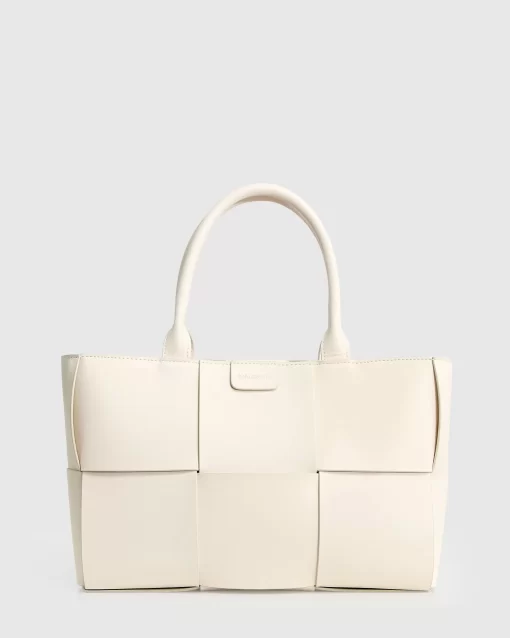 Belle & Bloom Long Way Home Woven Tote - Cream Best Sale