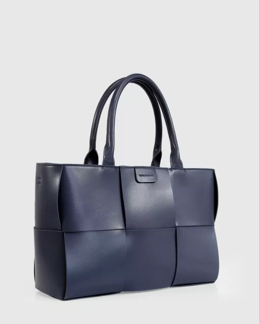 Belle & Bloom Long Way Home Woven Tote - Navy Flash Sale