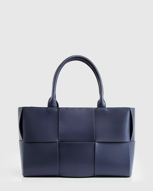 Belle & Bloom Long Way Home Woven Tote - Navy Flash Sale