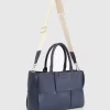 Belle & Bloom Long Way Home Woven Tote - Navy Flash Sale