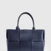 Belle & Bloom Long Way Home Woven Tote - Navy Flash Sale