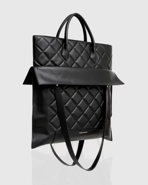 Belle & Bloom Lost Lovers Quilted Leather Tote - Black Best