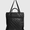 Belle & Bloom Lost Lovers Quilted Leather Tote - Black Best