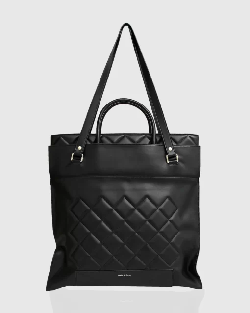 Belle & Bloom Lost Lovers Quilted Leather Tote - Black Best