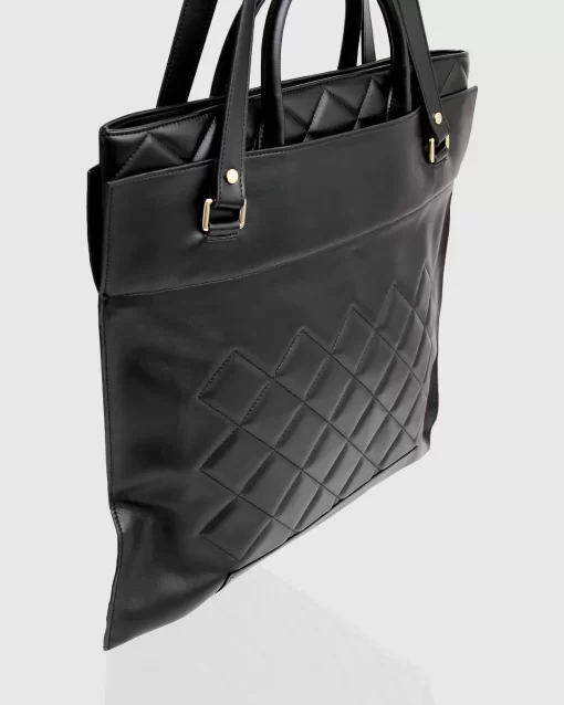 Belle & Bloom Lost Lovers Quilted Leather Tote - Black Best