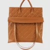 Belle & Bloom Lost Lovers Quilted Leather Tote - Camel Cheap