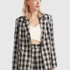 Belle & Bloom Love & Mercy Checked Blazer - Black Check Cheap