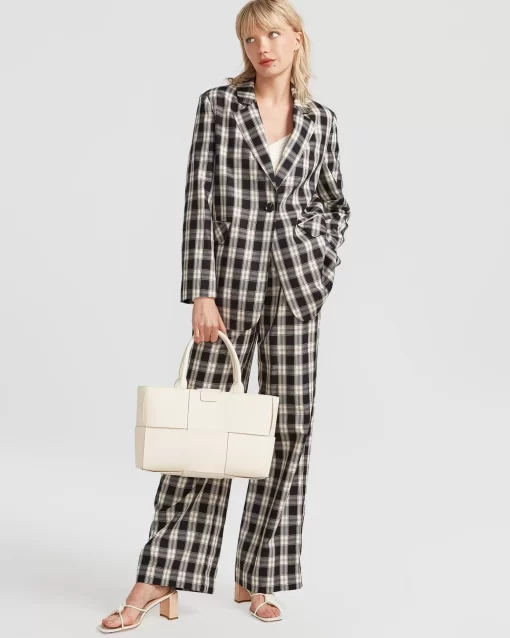 Belle & Bloom Love & Mercy Checked Blazer - Black Check Cheap