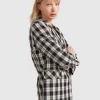 Belle & Bloom Love & Mercy Checked Blazer - Black Check Cheap