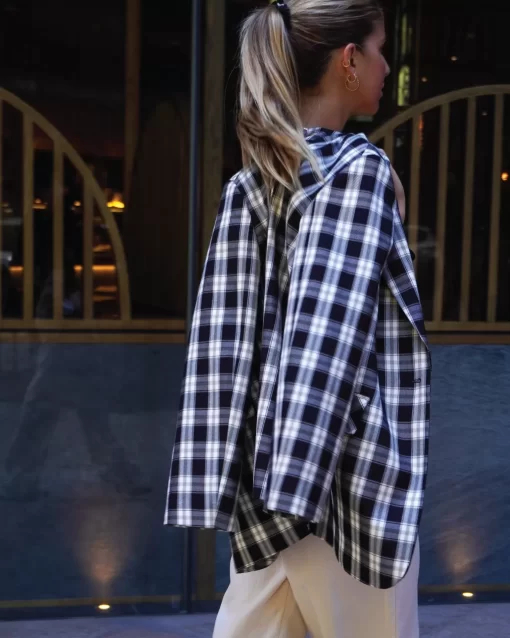 Belle & Bloom Love & Mercy Checked Blazer - Black Check Cheap