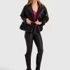 Belle & Bloom Love Drunk Leather Bomber - Black Fashion