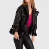 Belle & Bloom Love Drunk Leather Bomber - Black Online