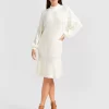 Belle & Bloom Love Letter Knit Dress - Cream Clearance