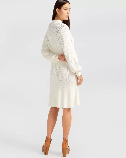 Belle & Bloom Love Letter Knit Dress - Cream Clearance