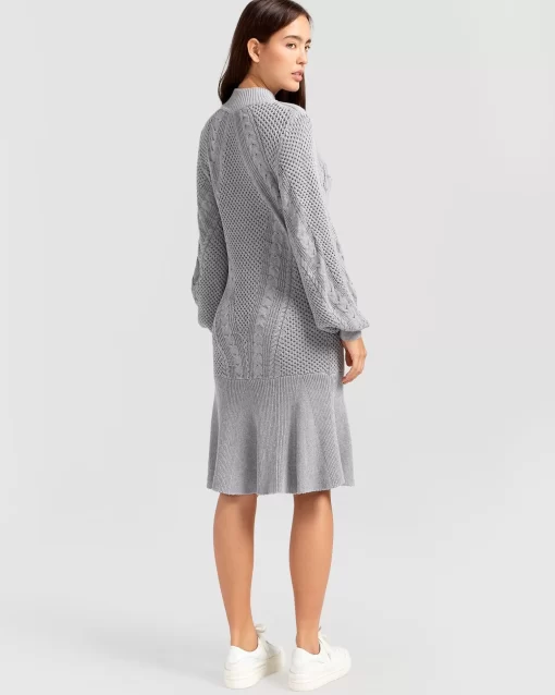 Belle & Bloom Love Letter Knit Dress - Grey Store