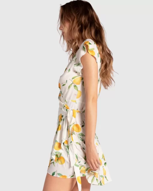 Belle & Bloom Love Shack Mini Wrap Dress - Orchard Cheap