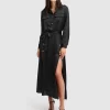 Belle & Bloom Lover To Lover Maxi Shirt Dress - Black Flash Sale