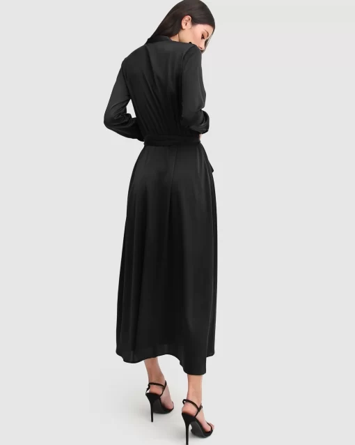 Belle & Bloom Lover To Lover Maxi Shirt Dress - Black Store