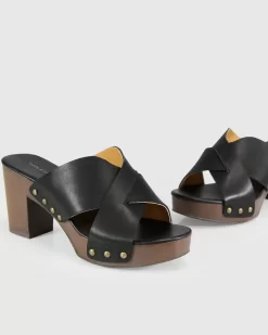 Belle & Bloom Midtown Clog Mule - Black/Chocolate Best Sale