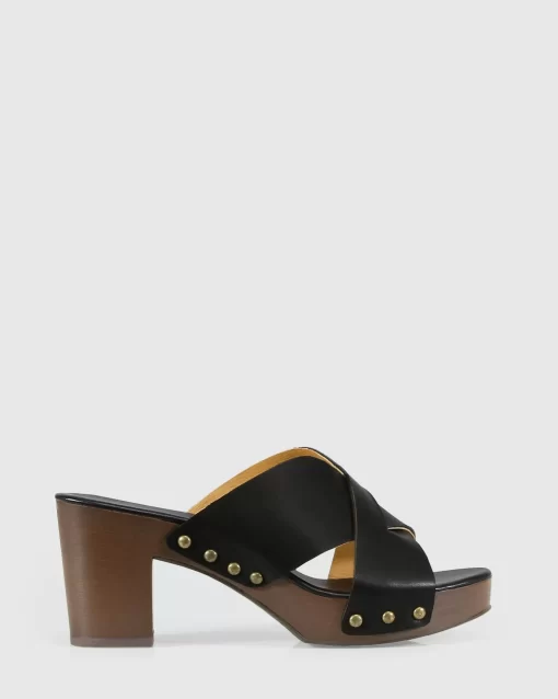 Belle & Bloom Midtown Clog Mule - Black/Chocolate Best Sale