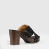 Belle & Bloom Midtown Clog Mule - Black/Chocolate Shop