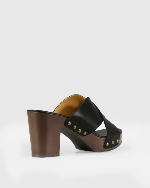 Belle & Bloom Midtown Clog Mule - Black/Chocolate Shop