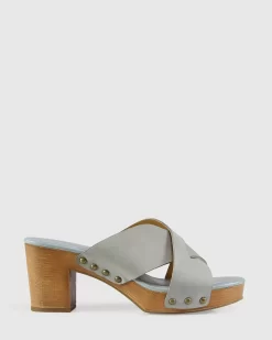 Belle & Bloom Midtown Clog Mule - Stonewash Blue Fashion