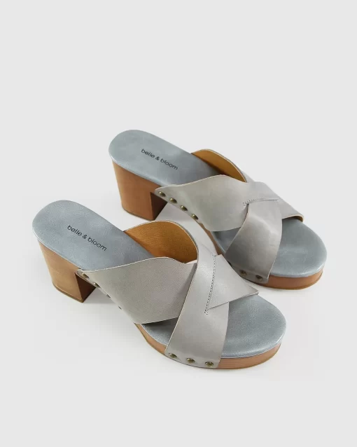 Belle & Bloom Midtown Clog Mule - Stonewash Blue Fashion