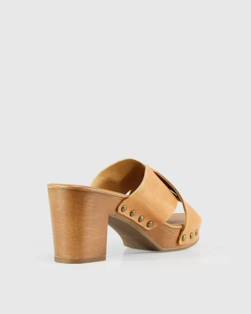 Belle & Bloom Midtown Clog Mule - Tan Cheap