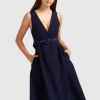 Belle & Bloom Miss Independence Midi Dress - Navy Outlet