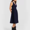 Belle & Bloom Miss Independence Midi Dress - Navy Outlet