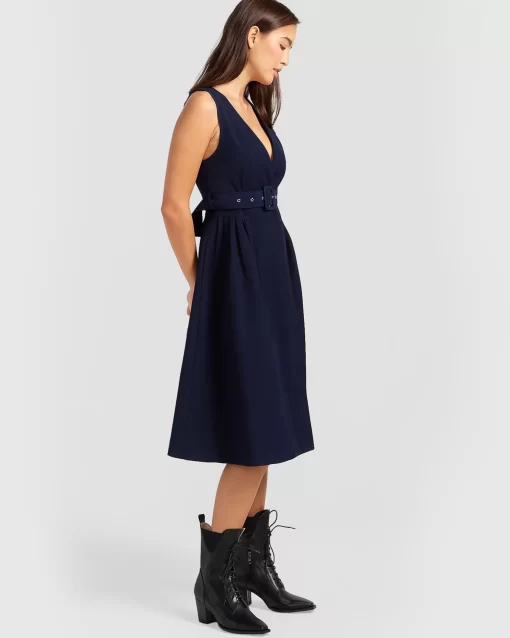 Belle & Bloom Miss Independence Midi Dress - Navy Outlet