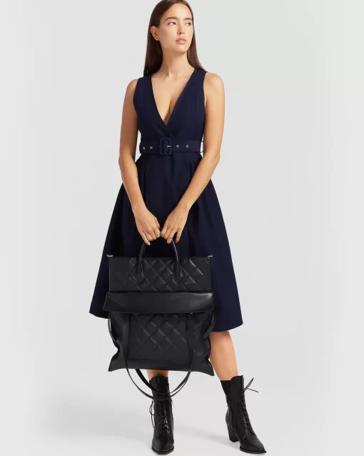 Belle & Bloom Miss Independence Midi Dress - Navy Outlet