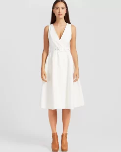 Belle & Bloom Miss Independence Midi Dress - Off-White Outlet