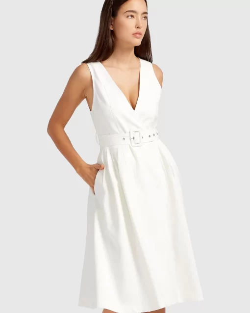 Belle & Bloom Miss Independence Midi Dress - Off-White Outlet