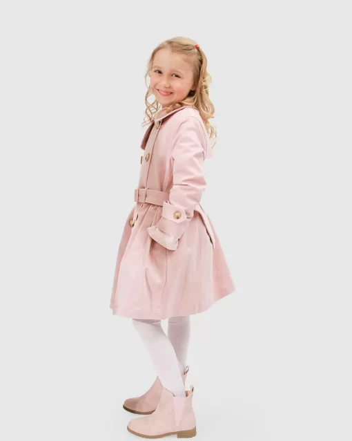 Belle & Bloom Miss Sunshine Trench Coat - Blush Pink Best