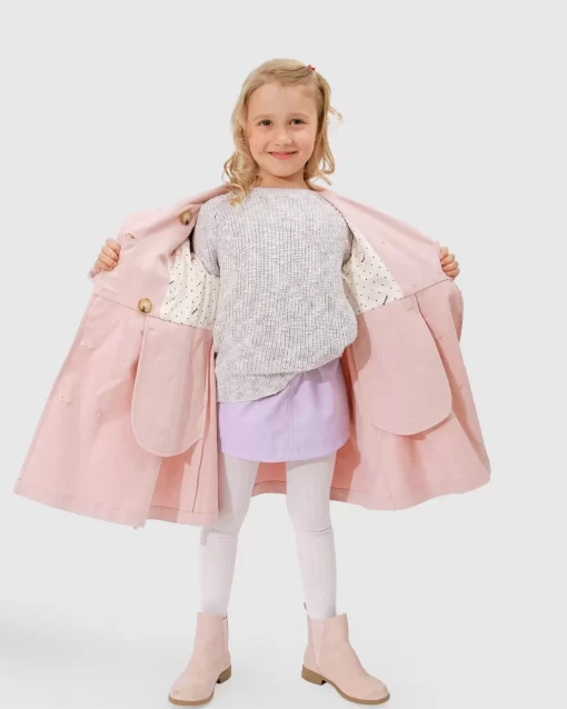 Belle & Bloom Miss Sunshine Trench Coat - Blush Pink Best