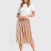 Belle & Bloom Mixed Feeling Reversible Skirt - Beige Shop