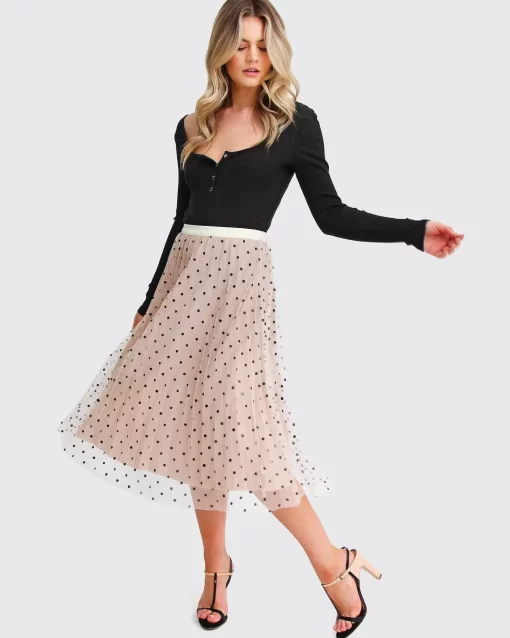 Belle & Bloom Mixed Feeling Reversible Skirt - Beige Best Sale